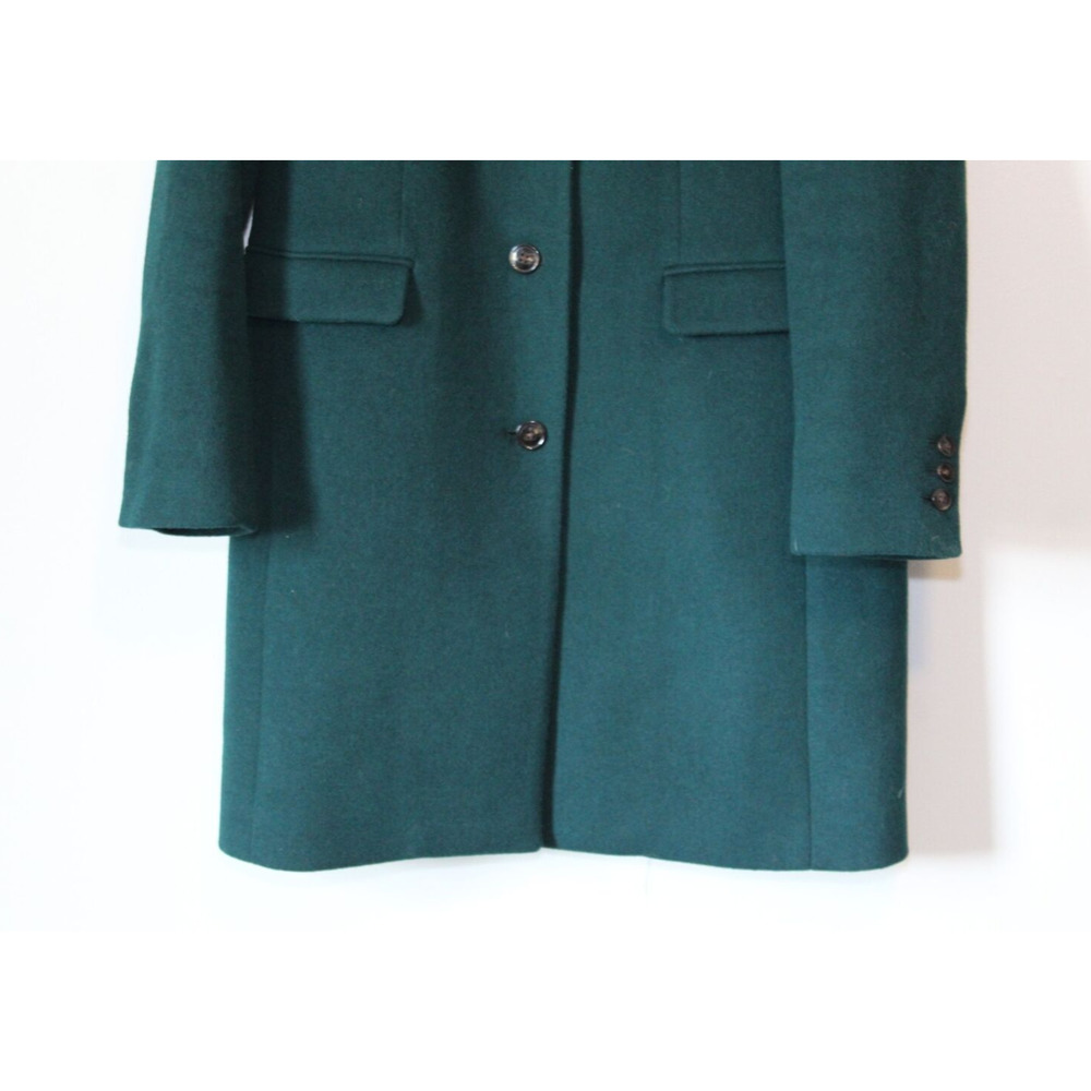 J. Crew Long Wool Blend Topcoat Dark Green E6228 Women's Size 6 H14099 - Picture 4 of 11